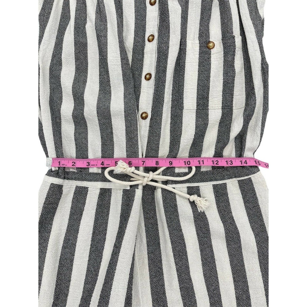 NSF In Black Stripe Romper Size Medium - Picture 9 of 12